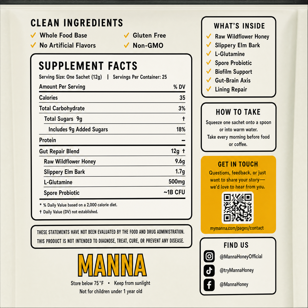 Manna Gut Defense Sachets